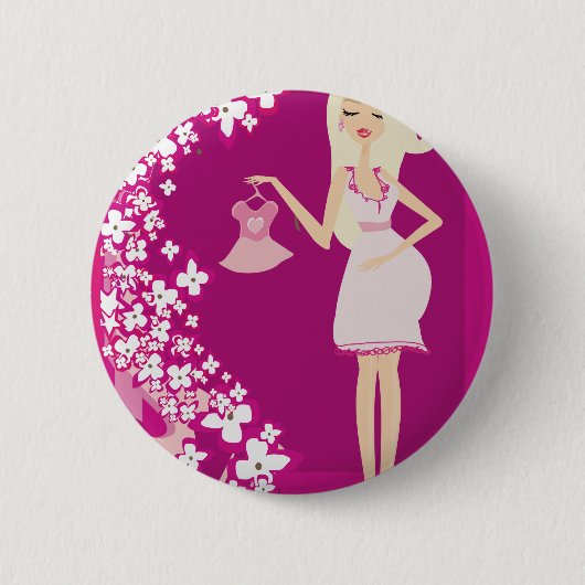 schwangere Blondine Button (Vorderseite)