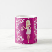 schwangere Blondine Kaffeetasse (Mittel)