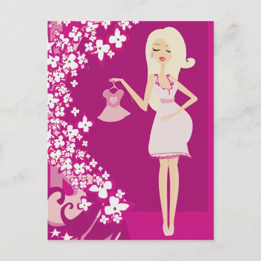 schwangere Blondine Postkarte (Vorderseite)