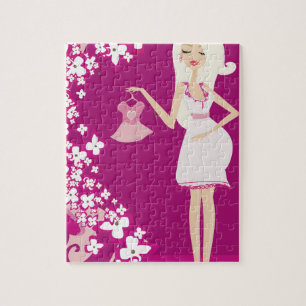 schwangere Blondine Puzzle