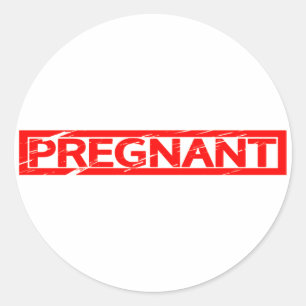 Schwangere Briefmarke Runder Aufkleber