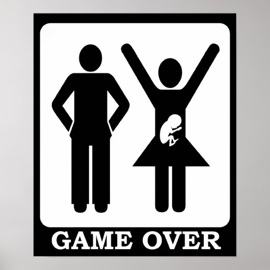 Schwangere Ehefrau - Neuer Vater Poster (Vorne)