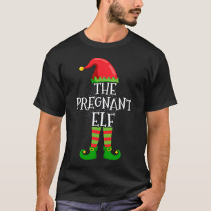 Schwangere Elf Familie Matching Weihnachtsgruppe F T-Shirt