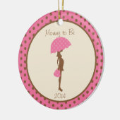 Schwangere erwartenweihnachtskundengerechte keramikornament (Links)