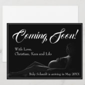 Schwangere Frau - Bald kommen, Baby Ankündigung (Vorne/Hinten)