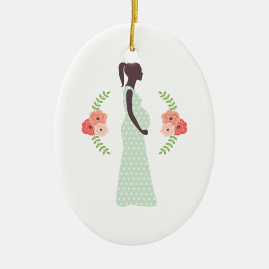 Schwangere Frau Keramikornament (Vorne)