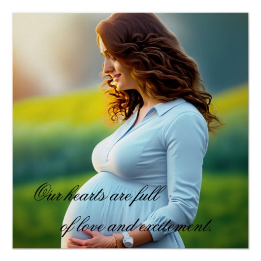 Schwangere Frau Minimalistische Kunst Kinderzimmer Poster (Vorderseite)