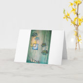 Schwangere Frau mit Lotos-Blumen Karte (Gelbe Blume)