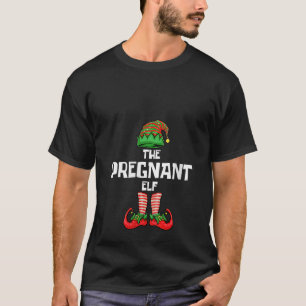 Schwangere Frauen Elf Weihnachten passende Familie T-Shirt