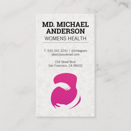 Schwangere Frauen-Logo | Pränatalpflege Visitenkarte (Vorderseite)