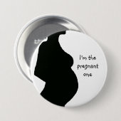 Schwangere Frauen-Silhouette - schwangeres Button (Vorne & Hinten)