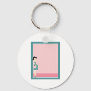 Schwangere Grenze Schlüsselanhänger