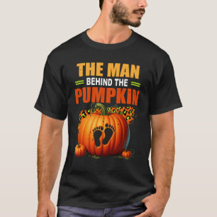 Schwangere Halloween Der Mann hinter dem Kürbisfuß T-Shirt