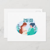 Schwangere Hebamme Obstetriker Postkarte (Vorne/Hinten)