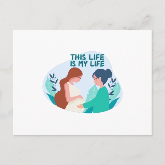 Schwangere Hebamme Obstetriker Postkarte (Vorderseite)