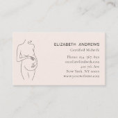 Schwangere Illustration, einfach moderne Busine Visitenkarte (Vorderseite)