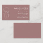 Schwangere Illustration, einfach moderne Busine Visitenkarte (Vorne/Hinten)