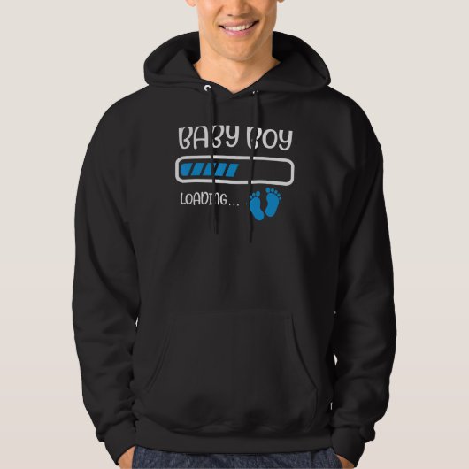 Schwangere Junge Mutter Baby Boy Loading Geschlech Hoodie (Vorderseite)
