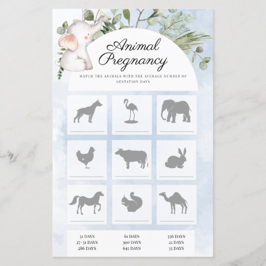 Schwangere Kinder Baby Duschspiel (Vorderseite)