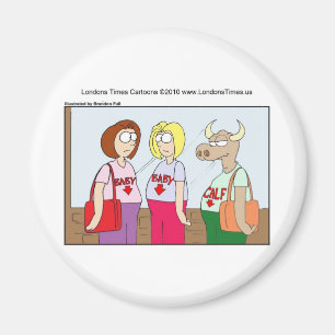 Schwangere Kuh Lustige Karten Tassen T-Shirts & Ge Magnet