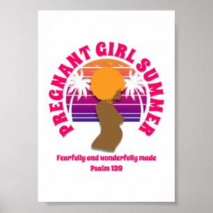 SCHWANGERE MÄDCHEN SOMMER Benutzerdefinierter chri Poster