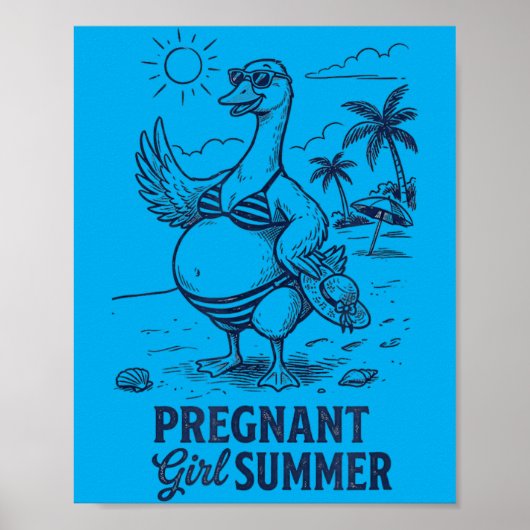 Schwangere Mädchen Sommer Gans Poster (Vorne)