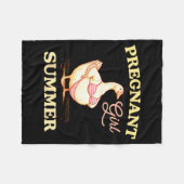 Schwangere Mädchen Sommer lustige Babynamchündigun Fleecedecke (Vorderseite (Horizontal))