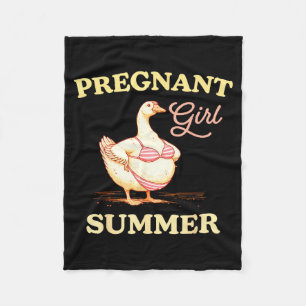 Schwangere Mädchen Sommer lustige Babynamchündigun Fleecedecke
