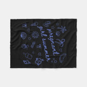 Schwangere Mädchen Sommer lustige Babynamchündigun Fleecedecke (Vorderseite (Horizontal))