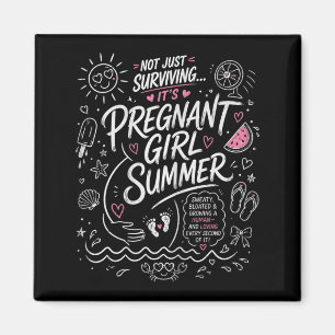 Schwangere Mädchen Sommer Lustige Babynamchündigun Magnet