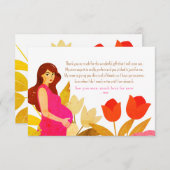 Schwangere Mama Babydusche Dankeskarte (Vorne/Hinten)