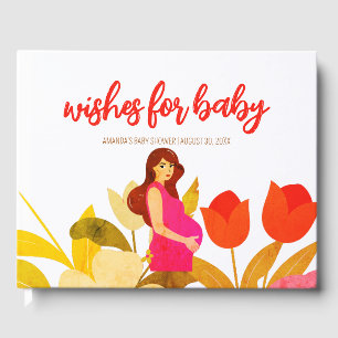 Schwangere Mama Babydusche Gästebuch