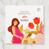 Schwangere Mama Babydusche Geschenkanhänger (Rückseite)