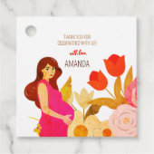 Schwangere Mama Babydusche Geschenkanhänger (Vorderseite)