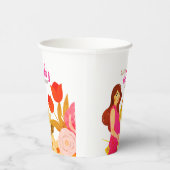 Schwangere Mama Babydusche Pappbecher (Rechts)