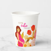 Schwangere Mama Babydusche Pappbecher (Vorderseite)