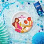 Schwangere Mama Babydusche Pappteller (Party)