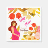 Schwangere Mama Babydusche Serviette (Vorderseite)