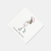 Schwangere Mama Babydusche Serviette (Ecke)