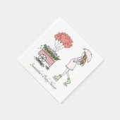 Schwangere Mama Babydusche Serviette (Ecke)