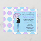 Schwangere Mama Kinderdusche Einladung (Vorne/Hinten)