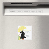 Schwangere Mama Kinderdusche {gelb} Magnet (In Situ (Geschirrspüler))