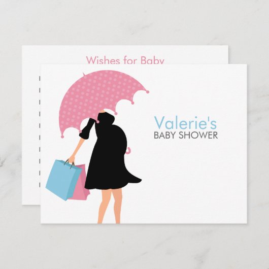 Schwangere Mama Kinderdusche Mama Ratgeber Karten (Vorne/Hinten)