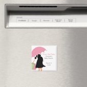 Schwangere Mama Kinderdusche {pink} Magnet (In Situ (Geschirrspüler))