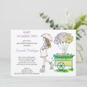 Schwangere Mama Lila Kinderdusche Sprinkle per Mai (Stehend Vorderseite)