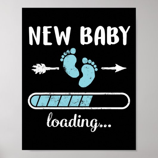 Schwangere Mama New Baby Boy Loading Son New Dad Poster (Vorne)