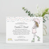 Schwangere Mama unter dem Dach Baby Sprinkle per P Einladung (Stehend Vorderseite)