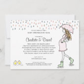 Schwangere Mama unter dem Dach Baby Sprinkle per P Einladung (Rückseite)