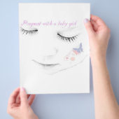 Schwangere mit einem Mädchen Flyer (Hand)
