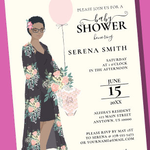 Schwangere MOM Es ist ein Mädchen BabyShower Einladung